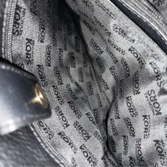 Michael Kors pebble leather Black Satchel handbag shoulder bag - Picture 6 of 16